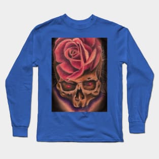 Skull Rose morph Long Sleeve T-Shirt